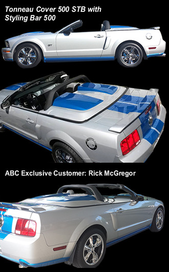 1994-2004 Mustang convertible 2 piece tonneau cover - Fiberglass